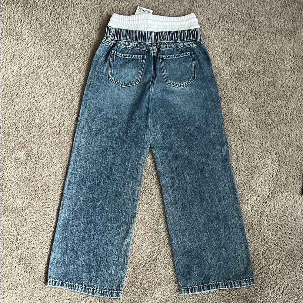 Double Waistband Denim Jeans - Picture 5 of 6